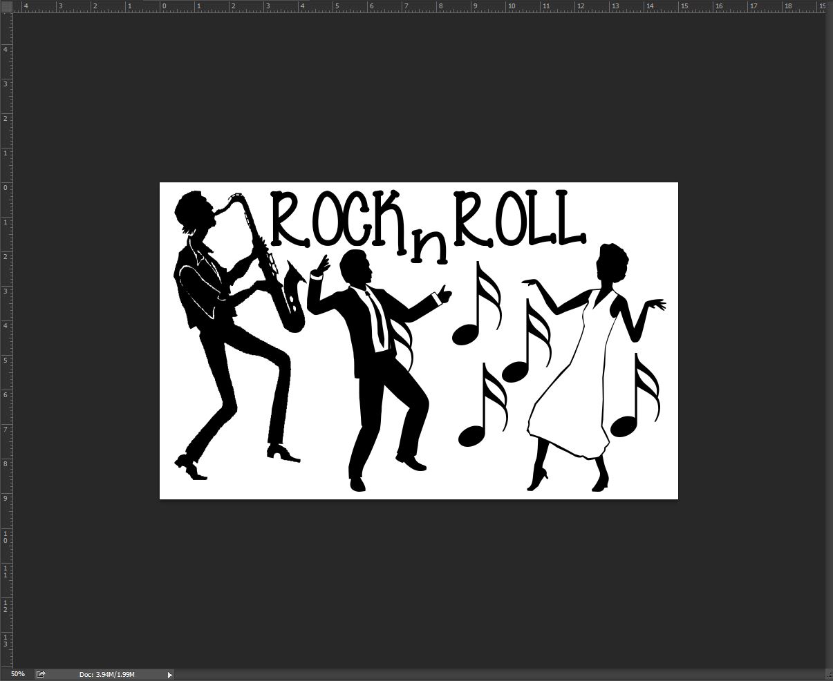 Rock and roll sax player 110 x 180mm min buy 3